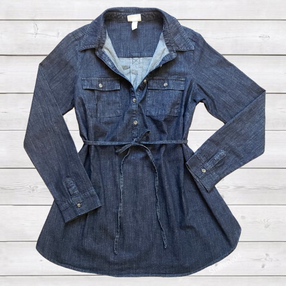 Isabel Maternity Denim Tunic Top Small